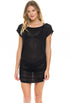 BOATNECK DRESS WITH SIDE SHIRRING - GOFRET